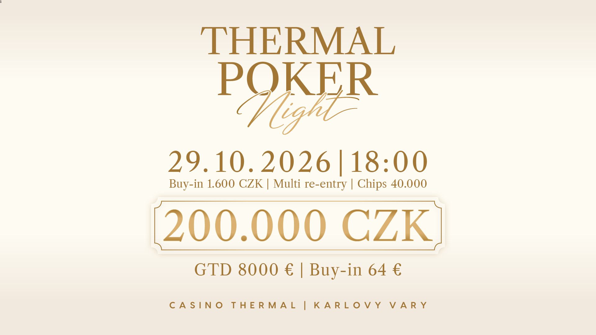 Thermal Poker Night — 29. 10. 2026